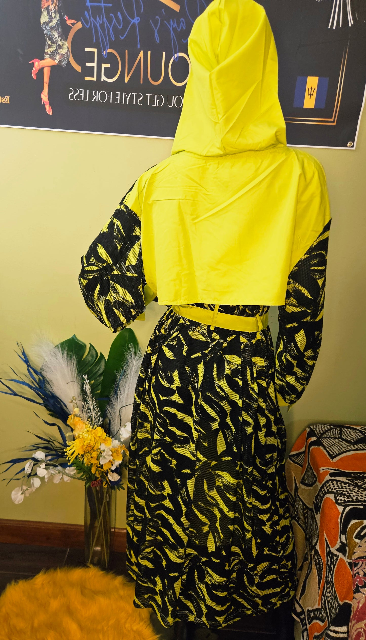 NWT Lime Partial Net Trench Size Large