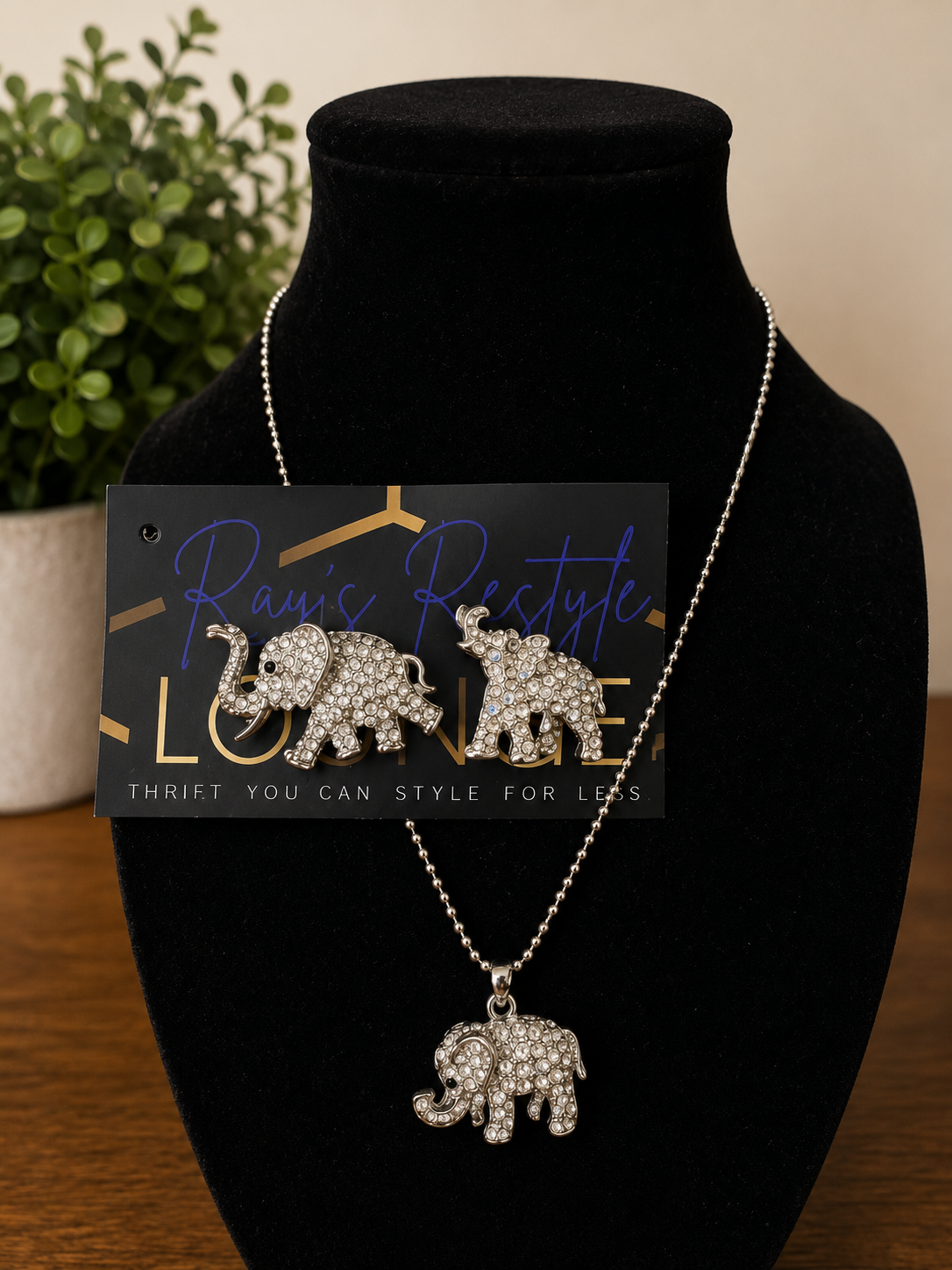 2 Elephant Brooches & Charm