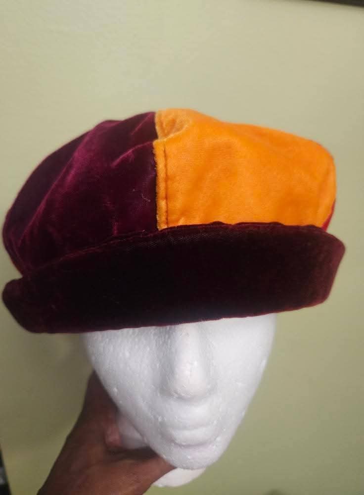 Colorful Velvet Hat Size Medium