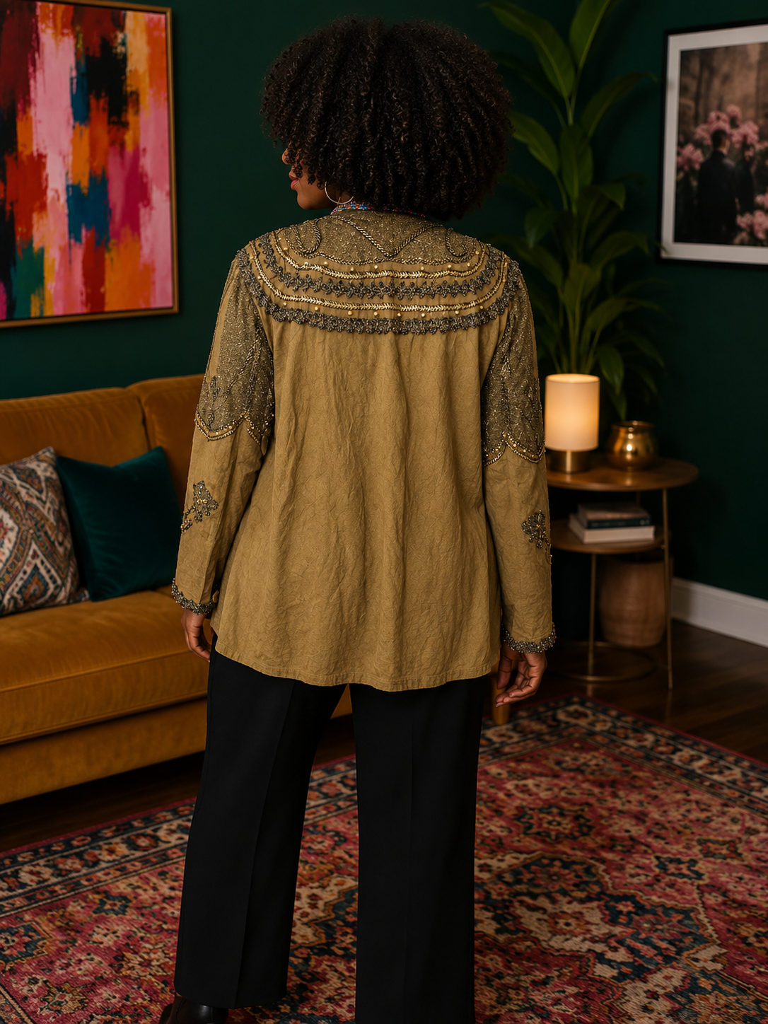 Varda Garfinkel Mustard Vintage Jacket Size Large