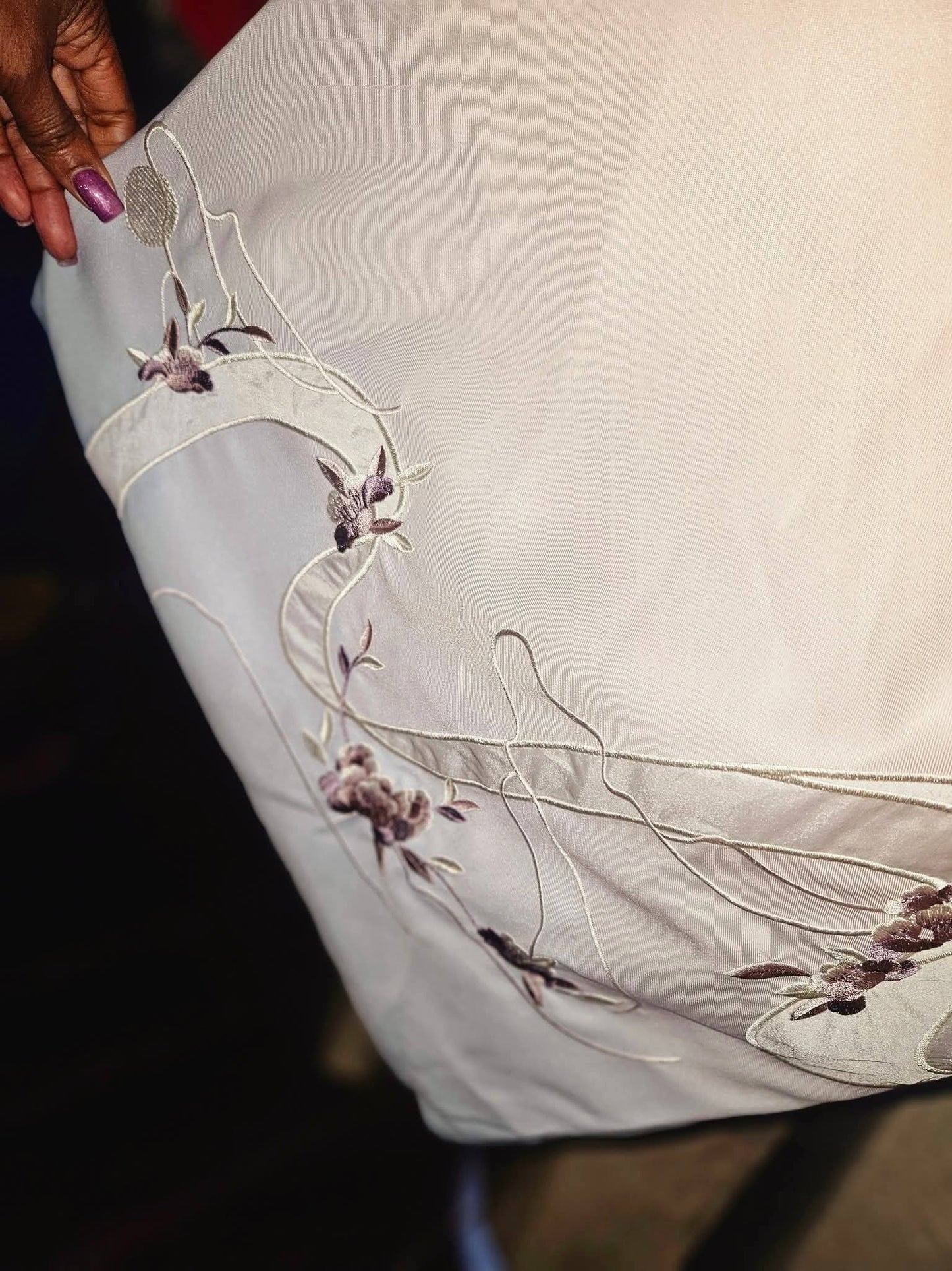 Pink Asian Kimono, Missing Pearl on Buckle, Size M/L