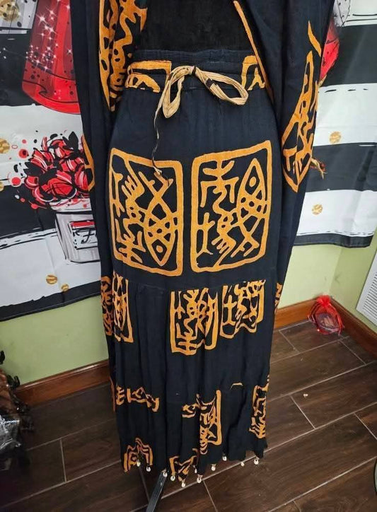 Black Magic Duster and Skirt Set One Size