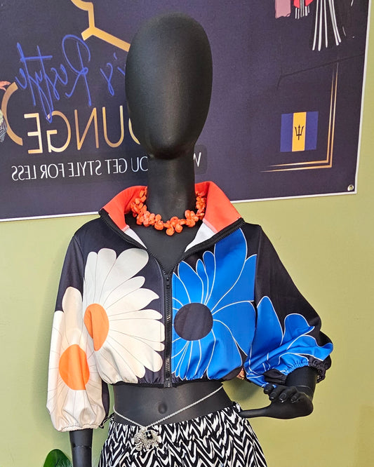 Unbranded Floral Crop Jacket Size Medium / Slim Large