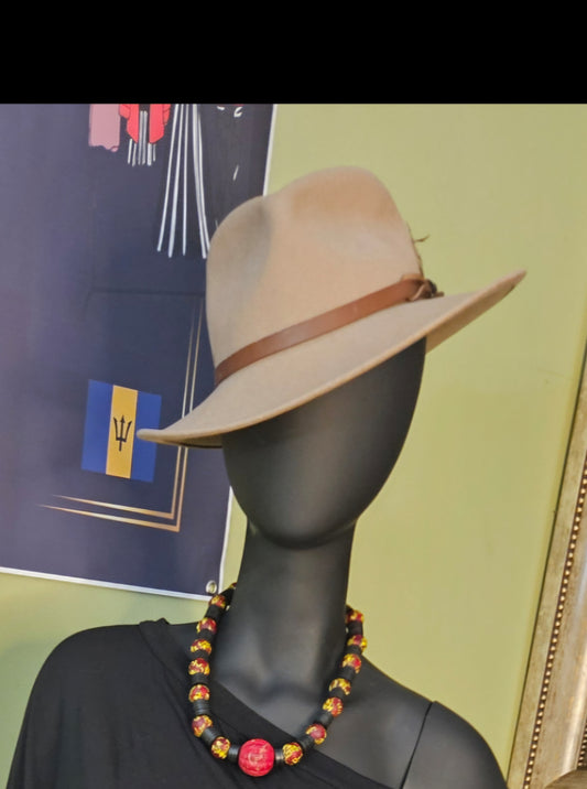 Taupe Wool Fedora Hat Size Medium