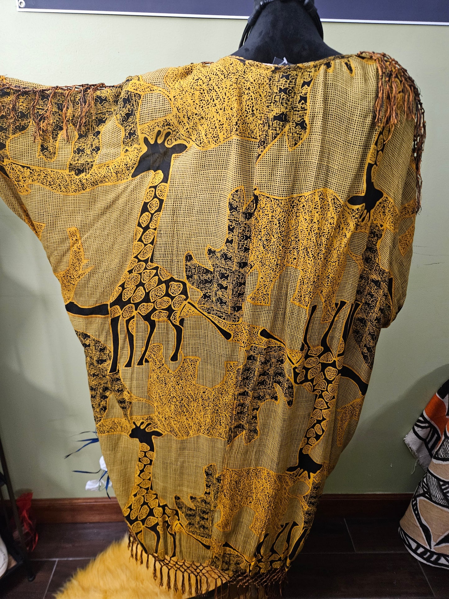 Black Magic Mustard and Black African Duster One Size